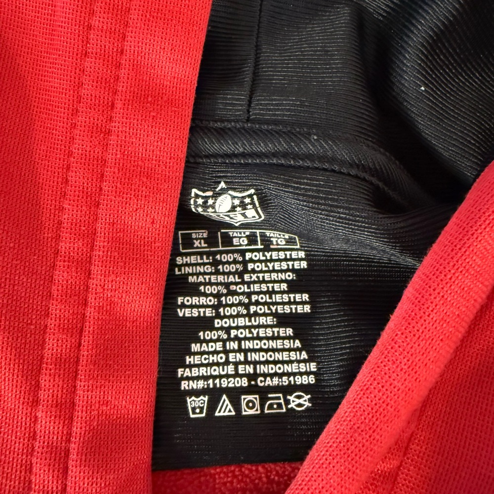 SF San Francisco 49ers Football Hoodie Sweater with Pockets NFL EUC Size XL - Picture 5 of 5